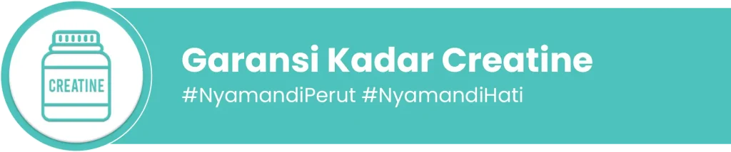 Garansi Kadar Creatine PURO — kadar creatine sesuai label